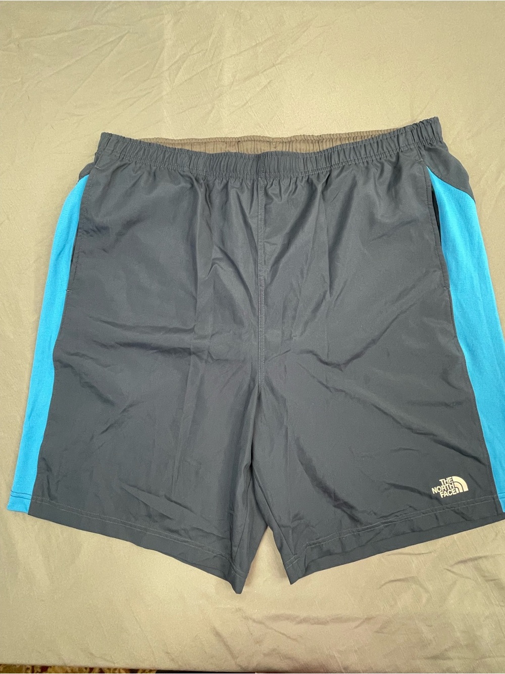 North Face Shorts Mens XL Swim Trunks Blue Belted Pocket Mesh Lined